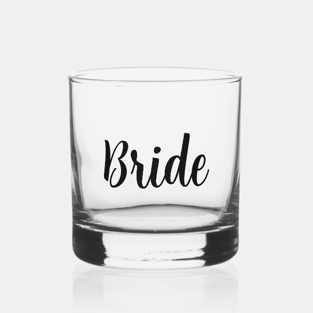 Bride Wedding Whiskey Glass (Front)