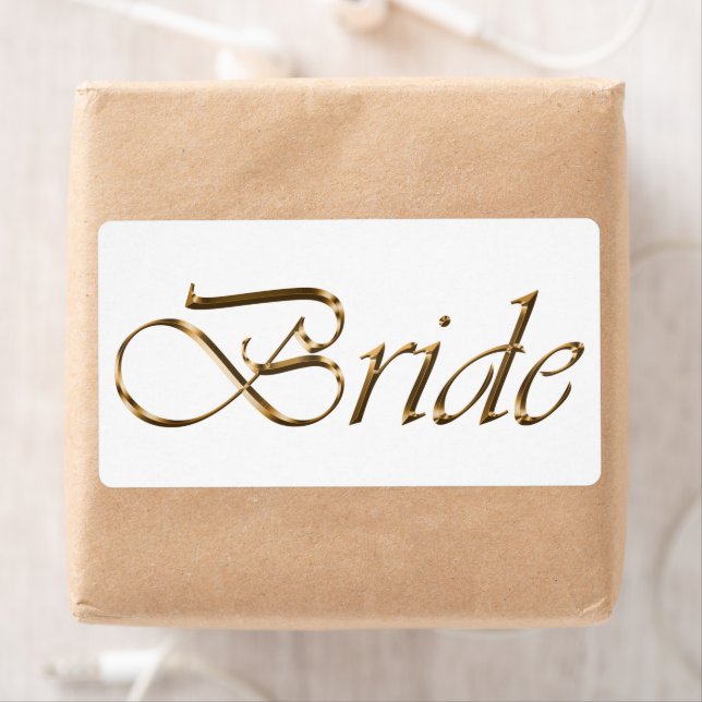 Bride white gold script calligraphy elegant chic (Insitu)