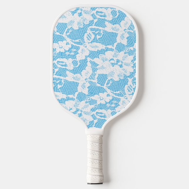 Bride White Lace Print  Pickleball Paddle (Front)