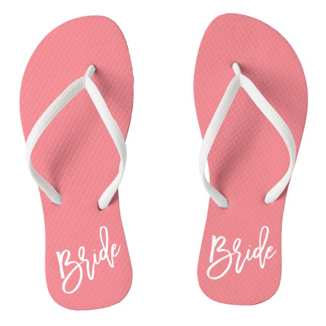 Bride White Script Jandals (Footbed)