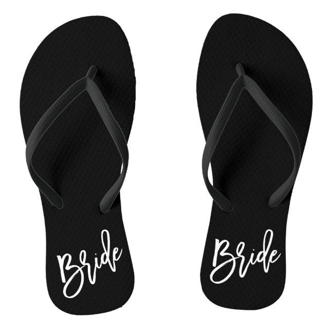 Bride White Script Jandals (Footbed)