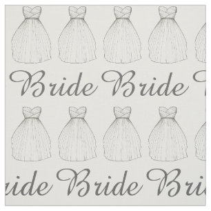 Bride White Wedding Dress Bridal Princess Gown Fabric