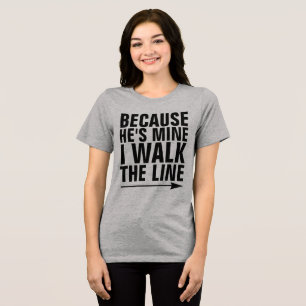 BRIDE WIFE WALK THE LINE, LADIES T-Shirts