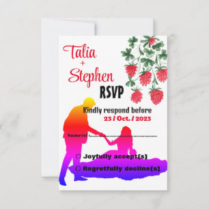 Bride with Groom RSVP Card