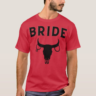 Bride with horns and ring, western bride , Teas Br T-Shirt