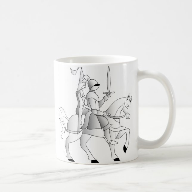 Bride with Knight in Shining Armour Coffee Mug (Right)