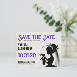 Bride with Voodoo Doll Groom Save The Date