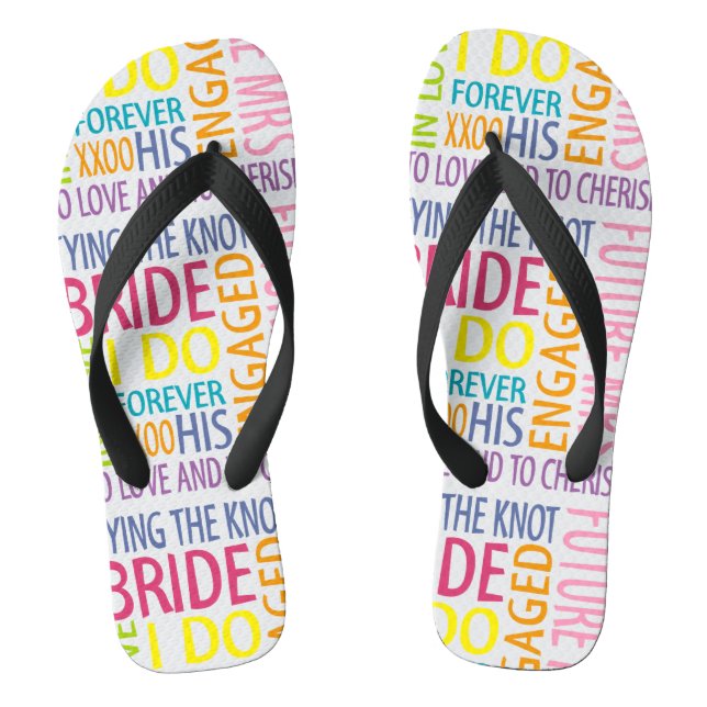 Bride Words Jandals (Footbed)