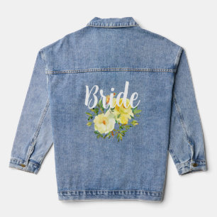 Bride Yellow Roses Denim Jacket