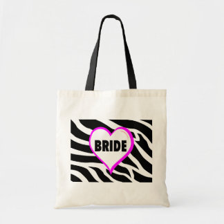 Bride Zebra Stripes Tote Bag