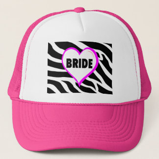 Bride Zebra Stripes Trucker Hat