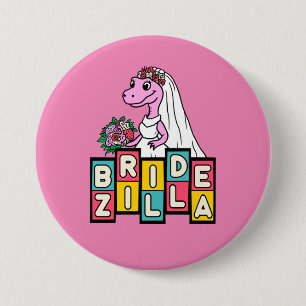 Bride Zilla Retro  7.5 Cm Round Badge