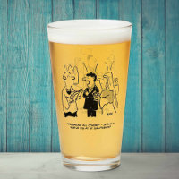 Bridegroom Fun Wedding Cartoons on a Beer
