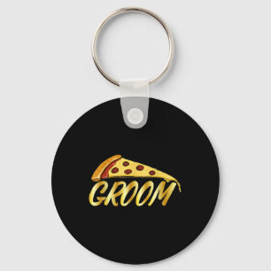 Bridegroom Funny Groom Pizza Lover Groomsmen Weddi Key Ring
