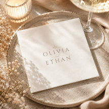 Bride's and Groom's Names Modern Wedding Party