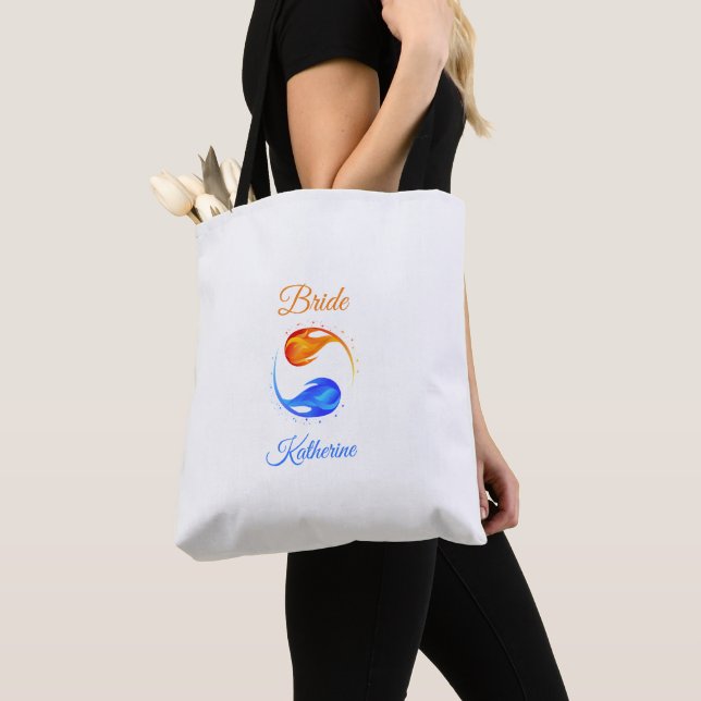 Bride's Bag- Twin Flame Tote Bag (Close Up)