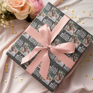 Brides Besties Modern Photo Wedding Bridesmaid Wrapping Paper