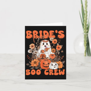 Bride's Boo Crew Floral Ghost Chelorette Wedding H Card