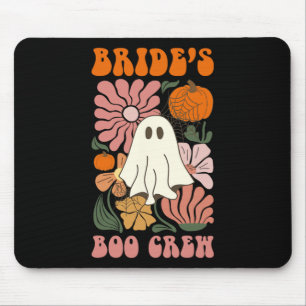 Bride's Boo Crew Floral Ghost Halloween Bacheloret Mouse Pad