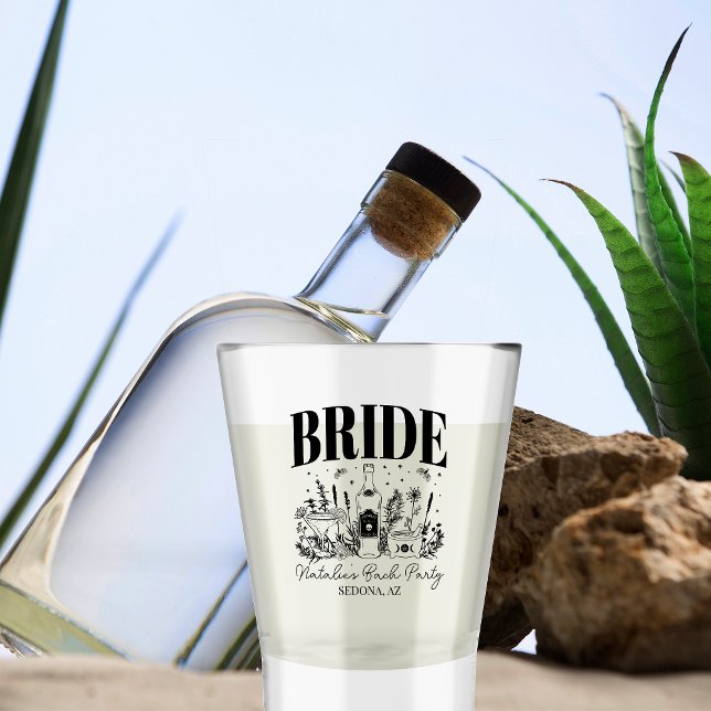 Bride's Coven Witchy Bachelorette Party Custom Shot Glass (Creator Uploaded)