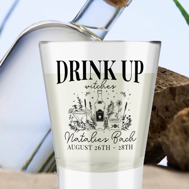 Bride's Coven Witchy Bachelorette Party Custom Shot Glass (Creator Uploaded)
