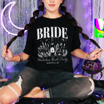 Bride's Coven Witchy Bachelorette Party Custom T-Shirt<br><div class="desc">Step into the enchanting world of your Bride's Coven Witchy Bachelorette Party with our Custom T-Shirt. This shirt is not just an outfit; it's a magical emblem of the mystical bond you share with your bridesmaids during this spellbinding celebration. Featuring celestial elements and the whimsical phrase "The Bride and The...</div>