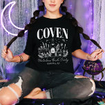 Bride's Coven Witchy Bachelorette Party Custom T-Shirt<br><div class="desc">Step into the mystical world of your Bride's Coven Witchy Bachelorette Party with our Custom T-Shirt, a bewitching addition to your celebration that combines humour and personalised style. This shirt goes beyond being just apparel; it's a symbol of the magical connection shared between you and your bridesmaids during this enchanting...</div>