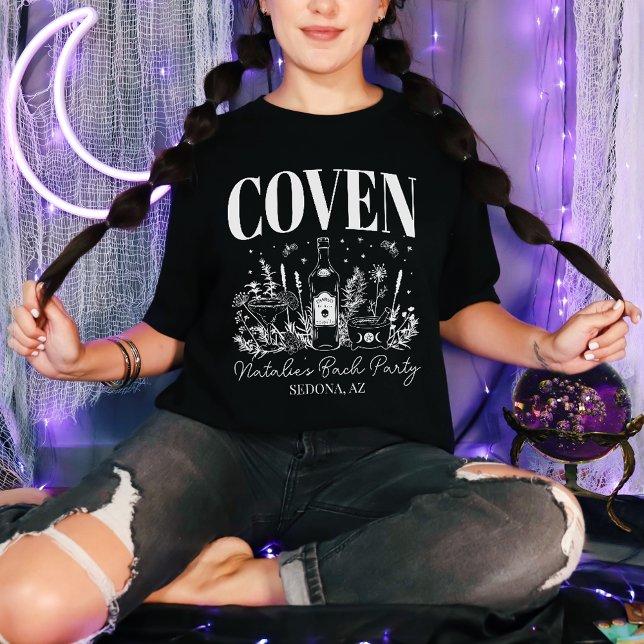 Bride's Coven Witchy Bachelorette Party Custom T-Shirt (Creator Uploaded)