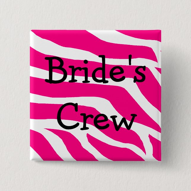 Brides Crew Bachelorette Party Bridesmaid 15 Cm Square Badge (Front)