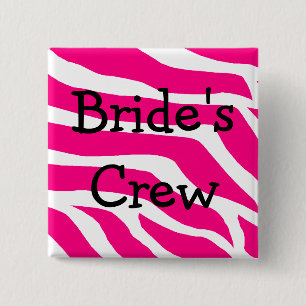 Brides Crew Bachelorette Party Bridesmaid 15 Cm Square Badge