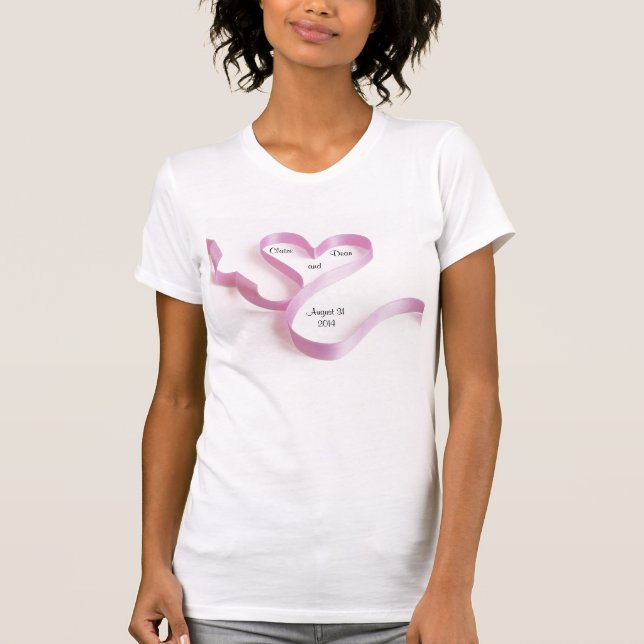 Bride's Custom Heart Design T-Shirt Template (Front)