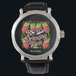 Bride's Drinking Team Bachelorette Party Design Watch<br><div class="desc">Celebrate the bride-to-be in hilarious style with our "Bride's Drinking Team" bachelorette party design! This funny and playful design is the perfect accessory for any bridal shower,  wedding weekend,  or group night out. Great for bridesmaids,  the bride's squad,  and lifetime party lovers ready to drink and make memories!</div>