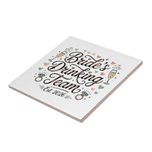 Brides Drinking Team Tile