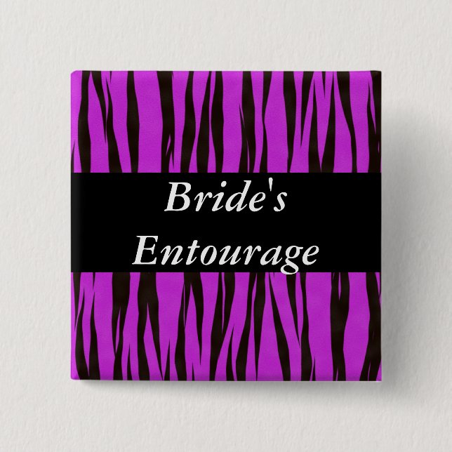 Brides Entourage 15 Cm Square Badge (Front)