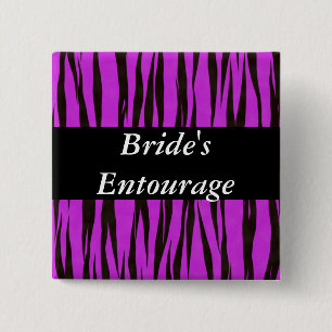 Brides Entourage 15 Cm Square Badge