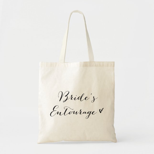 Bride's Entourage | Black Modern Calligraphy Bag (Front)