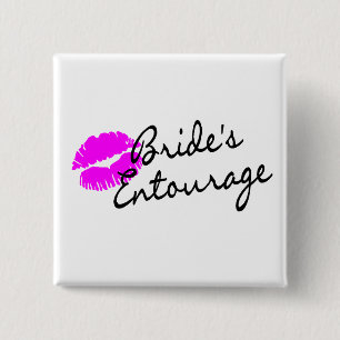 Brides Entourage (Kiss) 15 Cm Square Badge