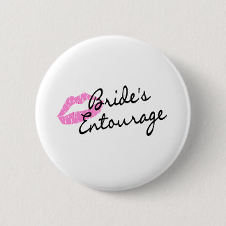 Brides Entourage Lips 6 Cm Round Badge