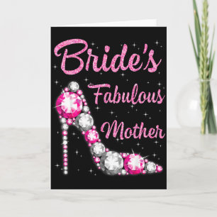Bride's fabulous mother happy wedding marry vintag card