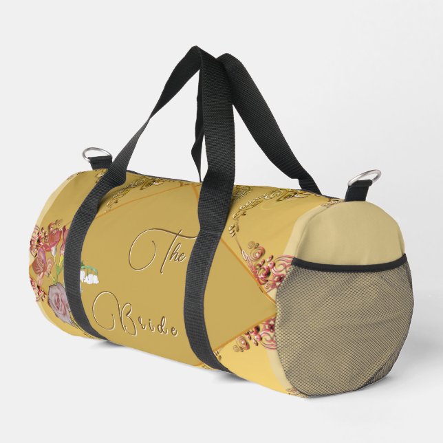 Bride's Floral Print Cut Sew Bag (Right Corner)