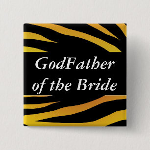 Brides GodFather 15 Cm Square Badge