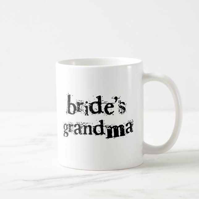 Bride's Grandma Black Text Coffee Mug (Right)