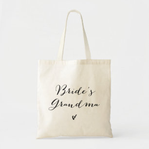 Bride's Grandma Modern Calligraphy Tote Bag