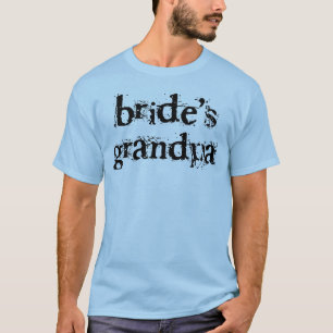 Bride's Grandpa Black Text T-Shirt