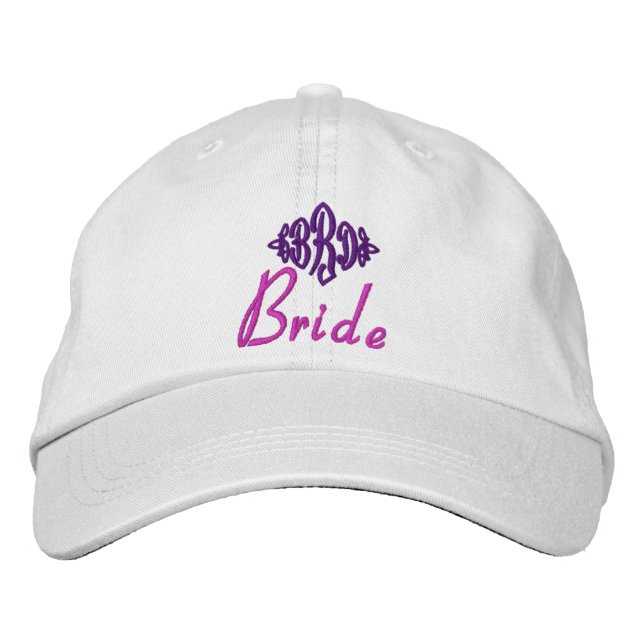 Bride's Hat - with custom initials (Front)
