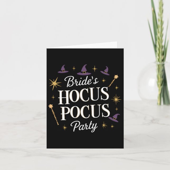 Bride's Hocus Pocus Party Chelorette Halloween  Card (Front)