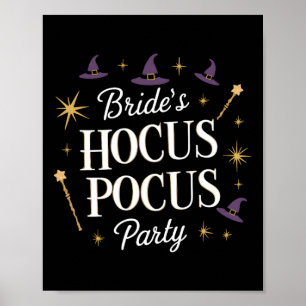 Bride's Hocus Pocus Party Chelorette Halloween Poster