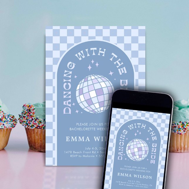 Bride's last Disco Bachelorette Party Weekend Invitation (Creator Uploaded)