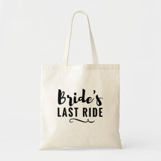 Bride's Last Ride Bachelorette Party Tote Wedding Bag