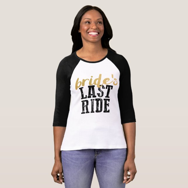 Bride's Last Ride Country Bachelorette Party Shirt (Front Full)